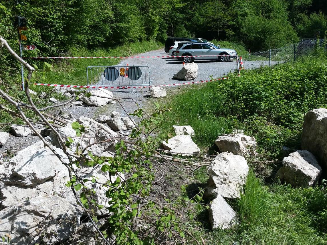 Éboulement dans la région de Bex