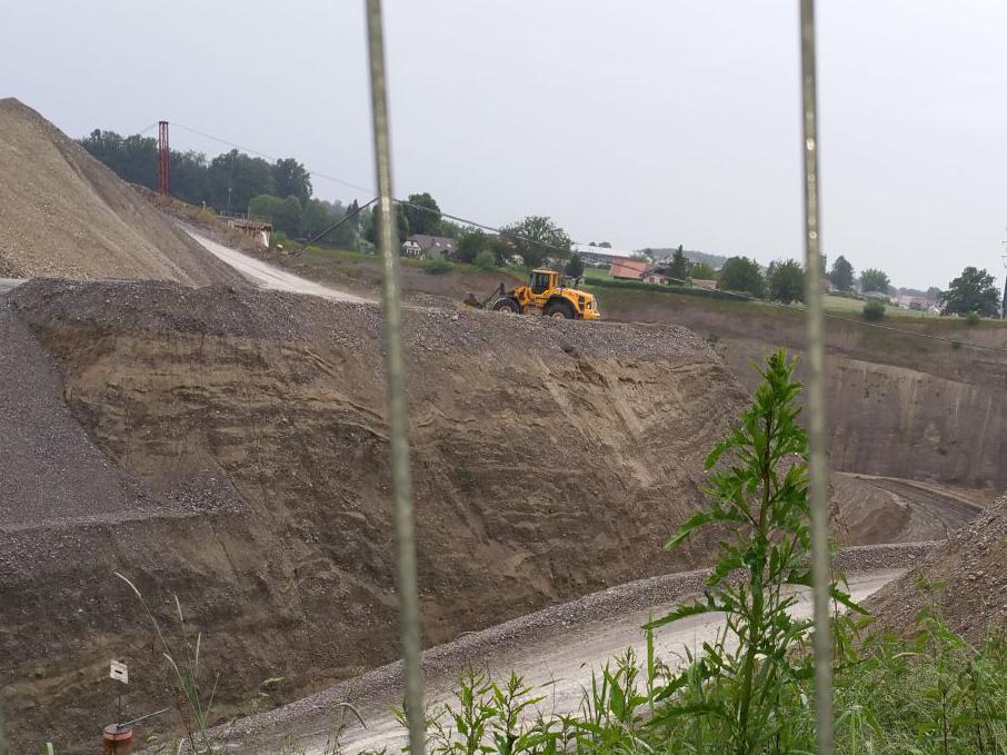 Gravière en exploitation